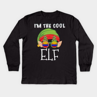 Christmas  I'm The Cool Colombian Elf - Gift for Colombian From Colombia Kids Long Sleeve T-Shirt